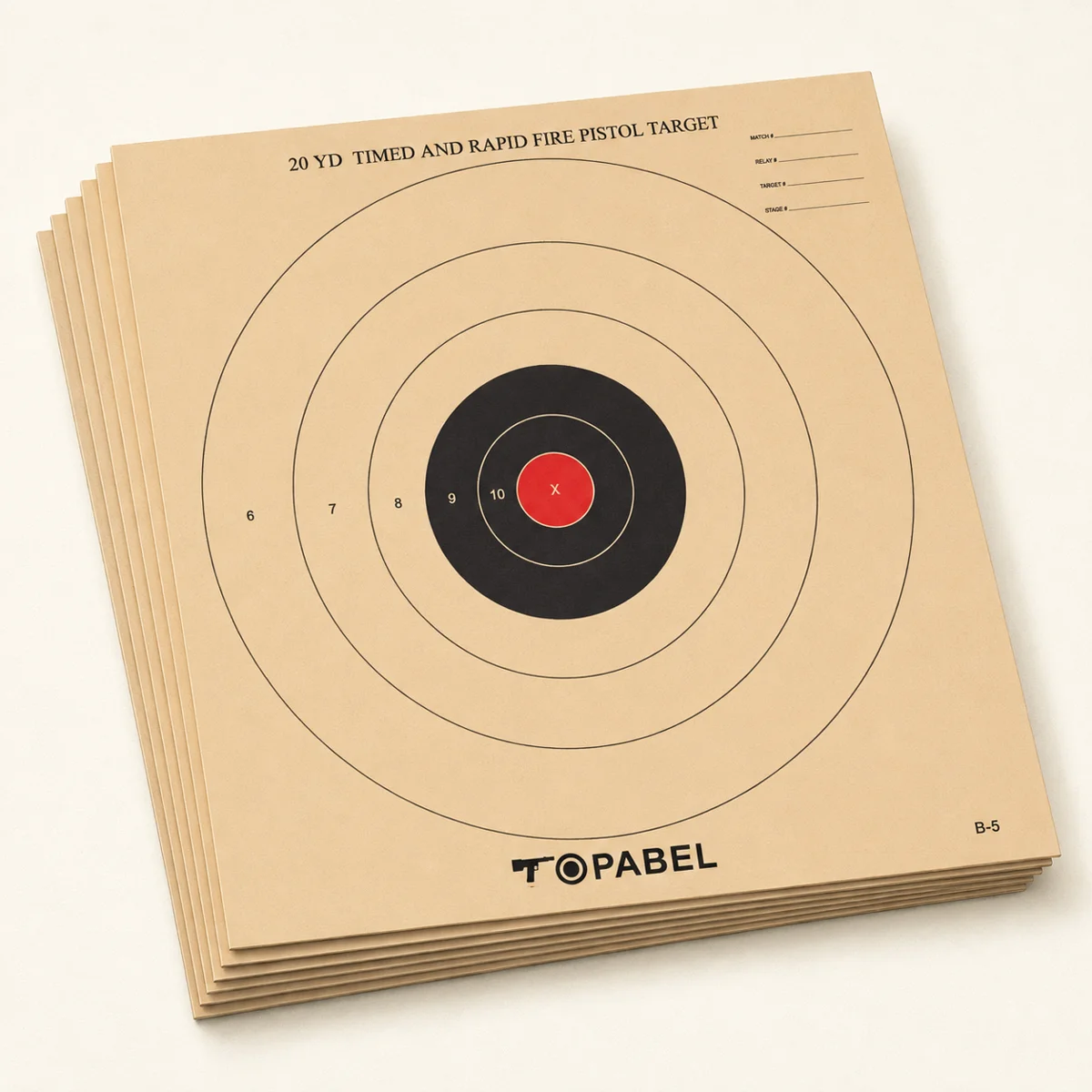 Topabel 10.5 × 12 in Heavy Tag Board Pistol Target