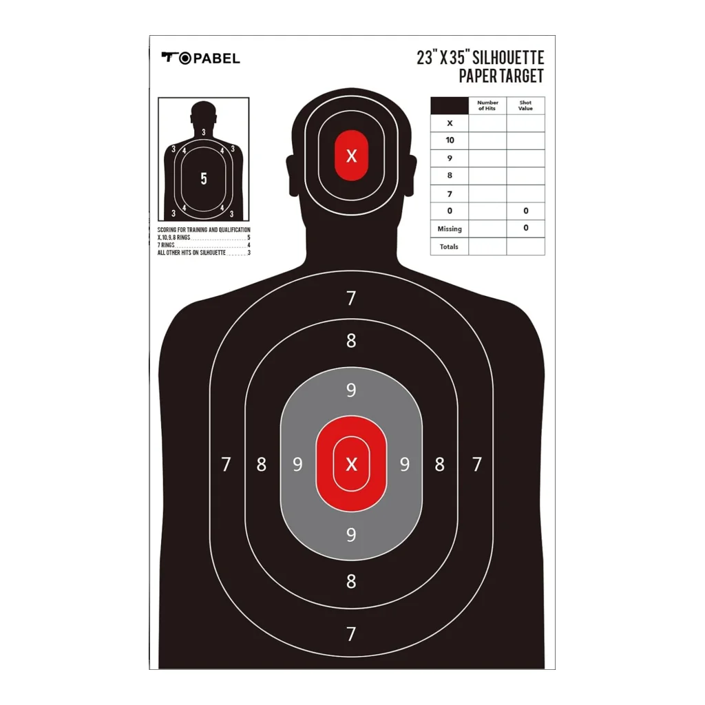 Topabel Customizable 23 × 35 in Paper Training Silhouette Targets, 10-Pack