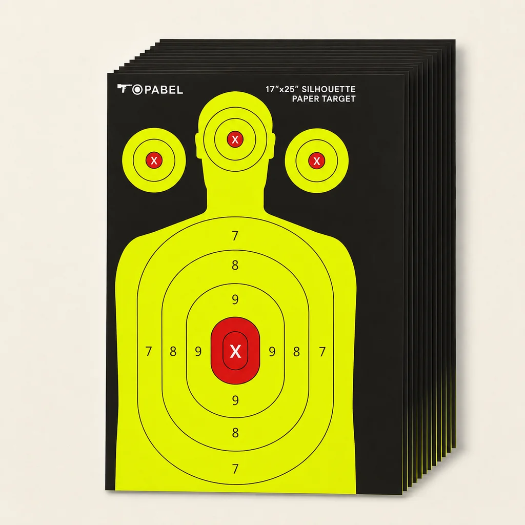 Topabel 17 × 25 in Four-Zone Silhouette Paper Targets, 50 Sheets
