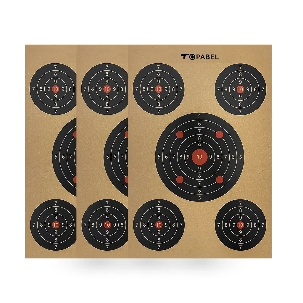 Topabel 17 × 25 Inch Kraft Paper Five-Zone Targets, 50-Pack