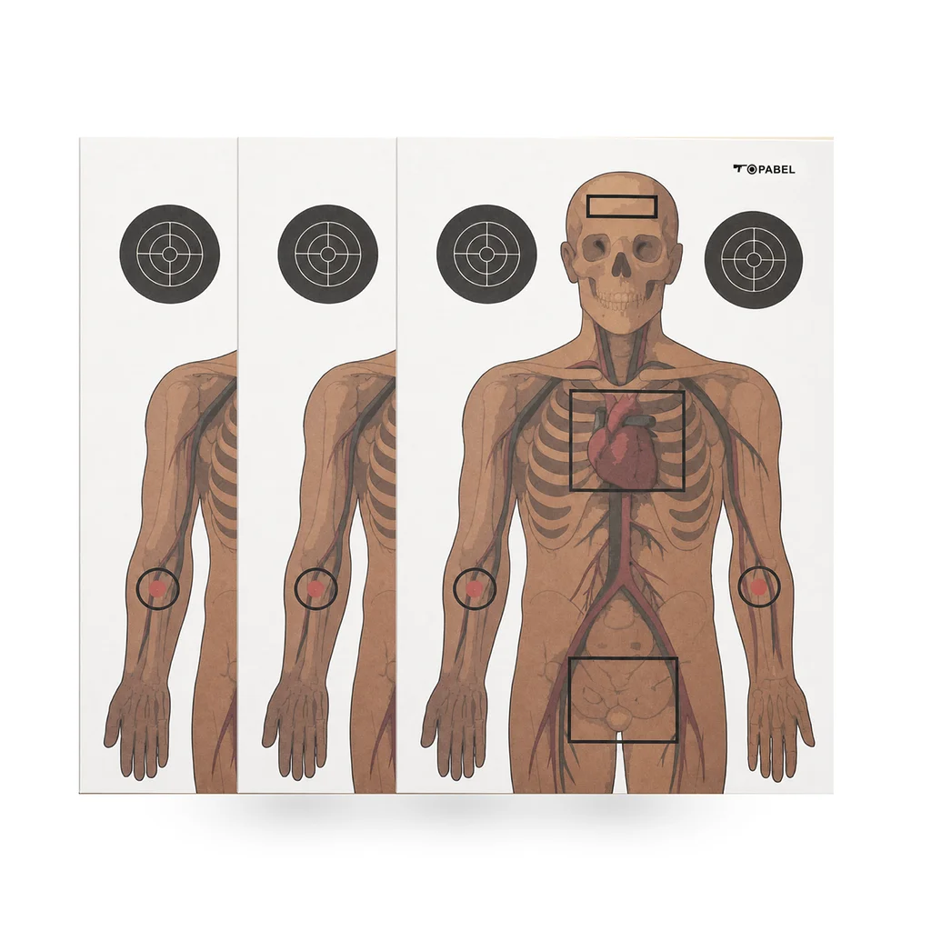 Topabel 14 × 22 Inch Anatomical Silhouette Training Targets, 50-Pack