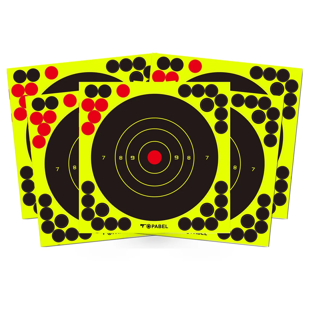 Highly Visible Reactive Splash Shooting Target for Clear Bullet-Hole and Accuracy Feedback