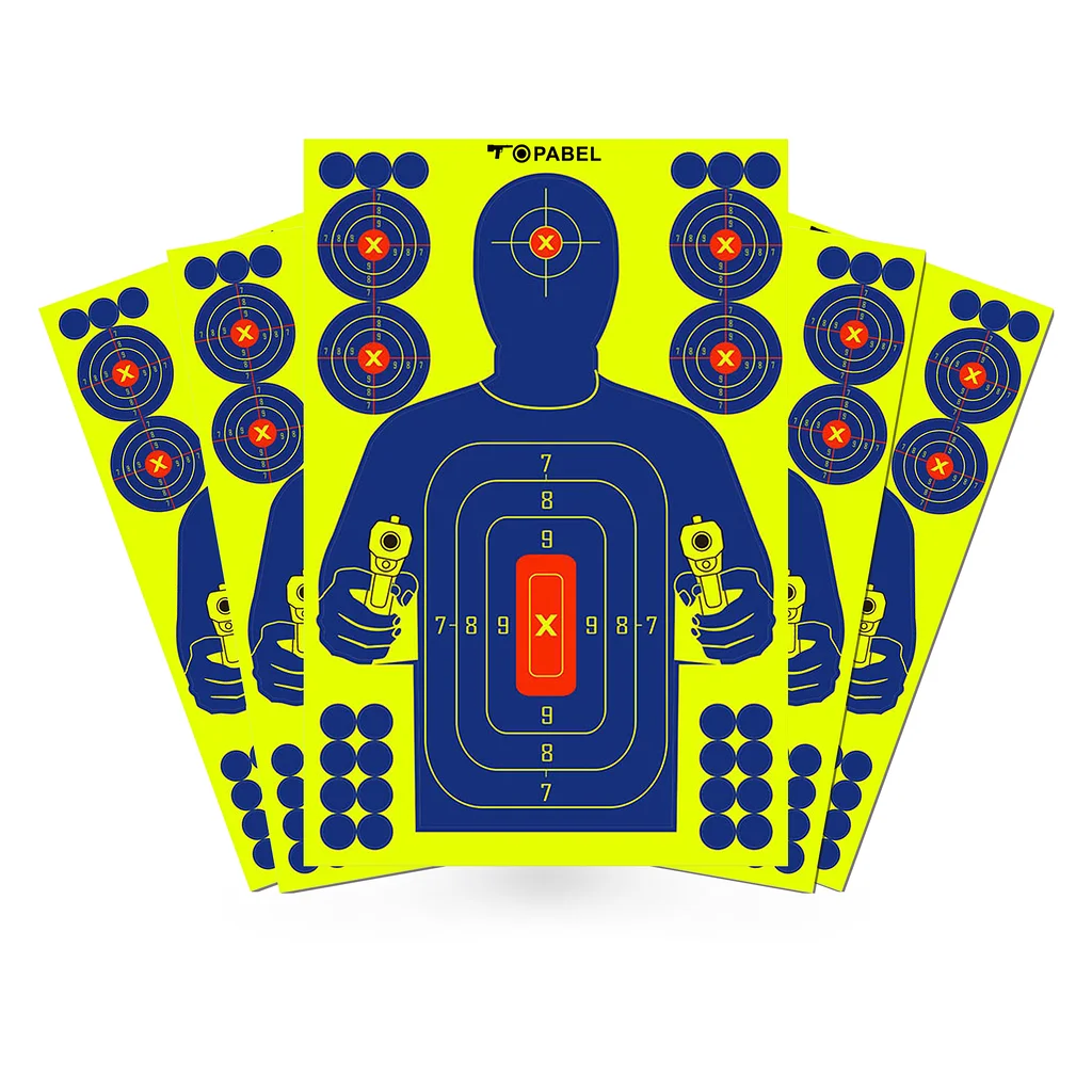 12 x 18 Inch Self-Adhesive Reactive Splatter Silhouette Shooting Target Sticker