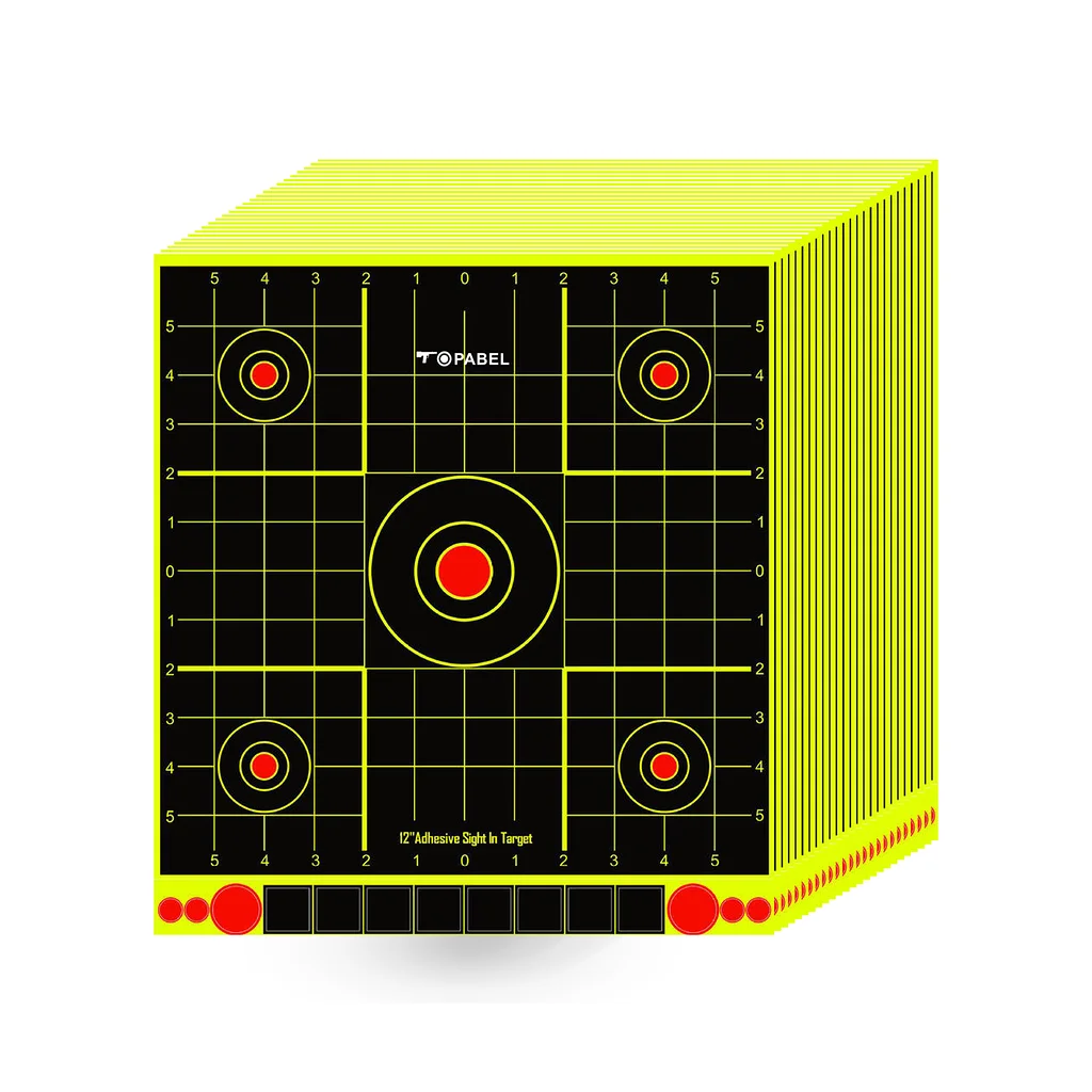 Topabel 12 × 12 Inch Reactive Splatter Multi-Zone Adhesive Target Stickers