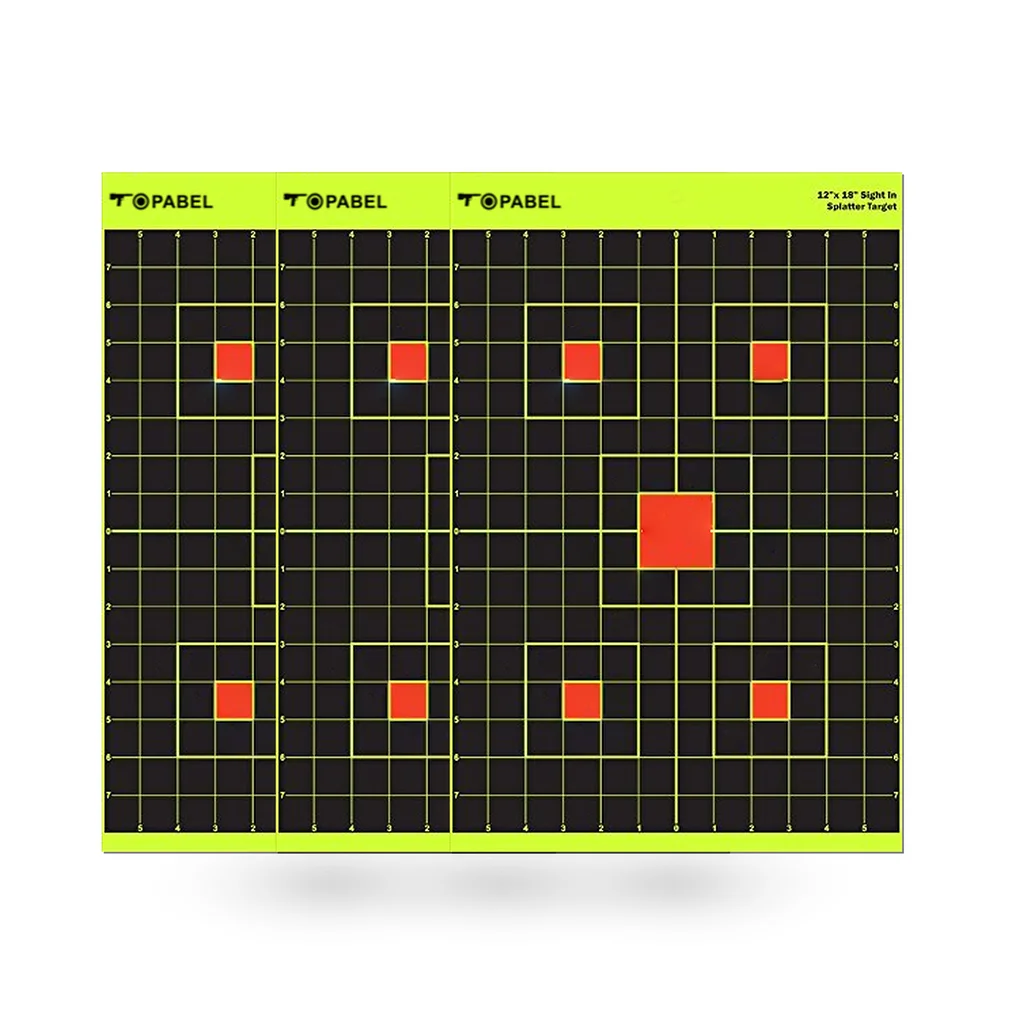 Topabel 12 x 18 Inch Reactive Sight-In Targets