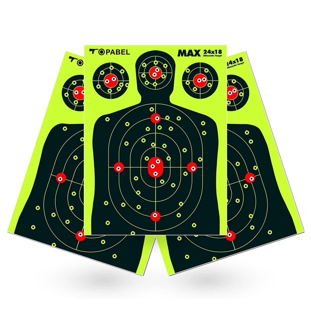 Topabel 18 x 24 Inch Two-Color Reactive Silhouette Targets