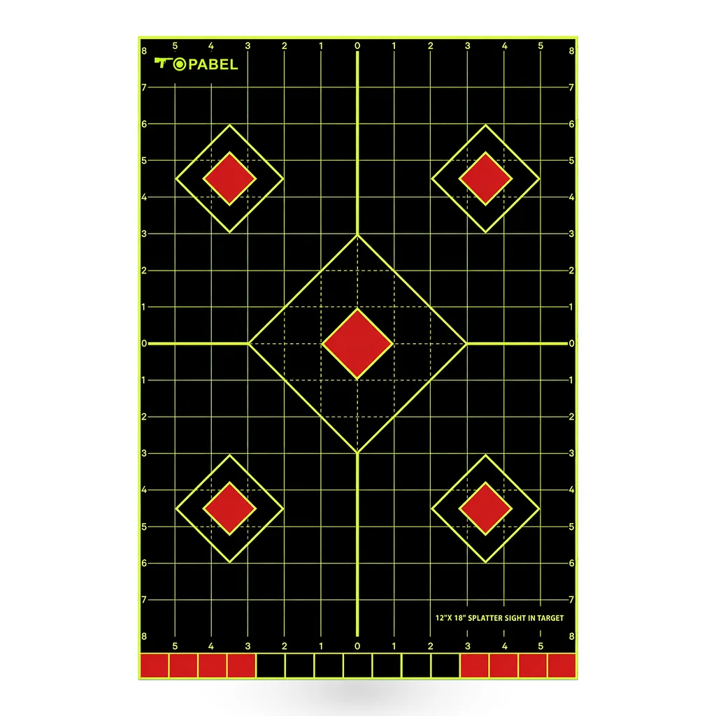 Topabel 12 x 18 Inch Reactive Splatter Sight-In Targets with Cover Patches