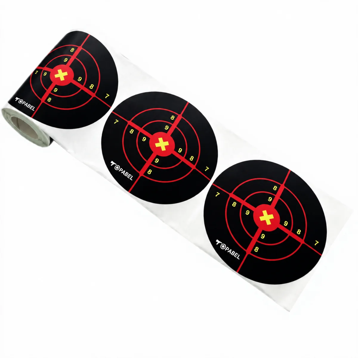 Topabel 4-Inch Reactive Splatter Bullseye Target Roll
