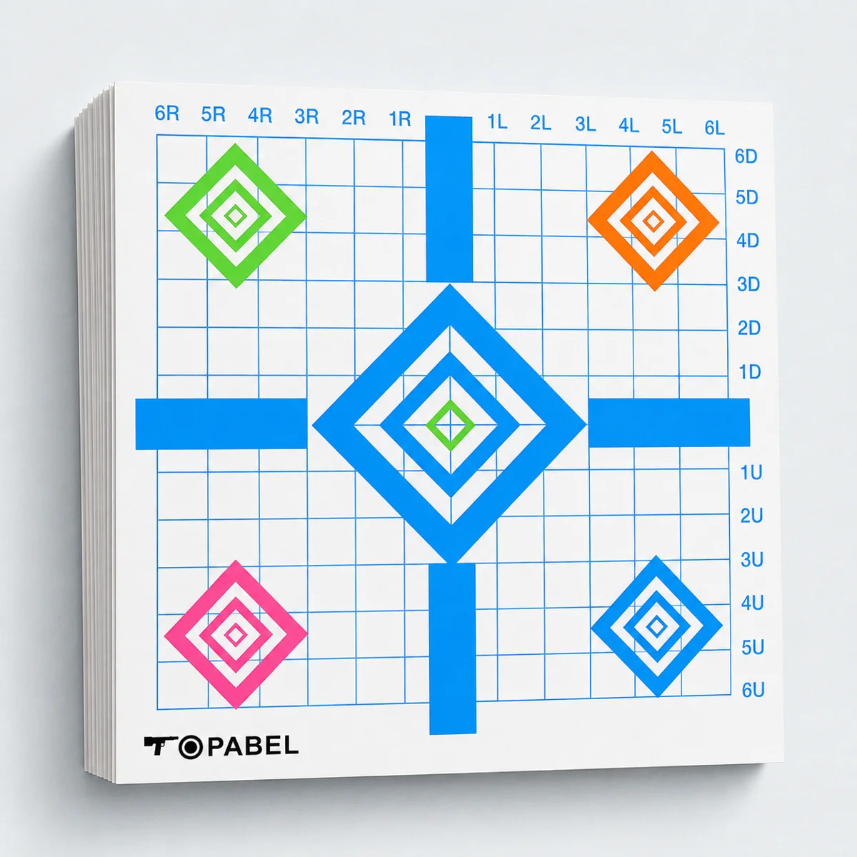 Topabel 16 × 16 in Five-Point Grid Sight-In Paper Targets, 100 Targets