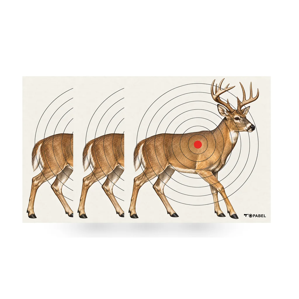 Topabel 5.5 × 5.5 Inch Deer Paper Target Stickers, 100-Pack