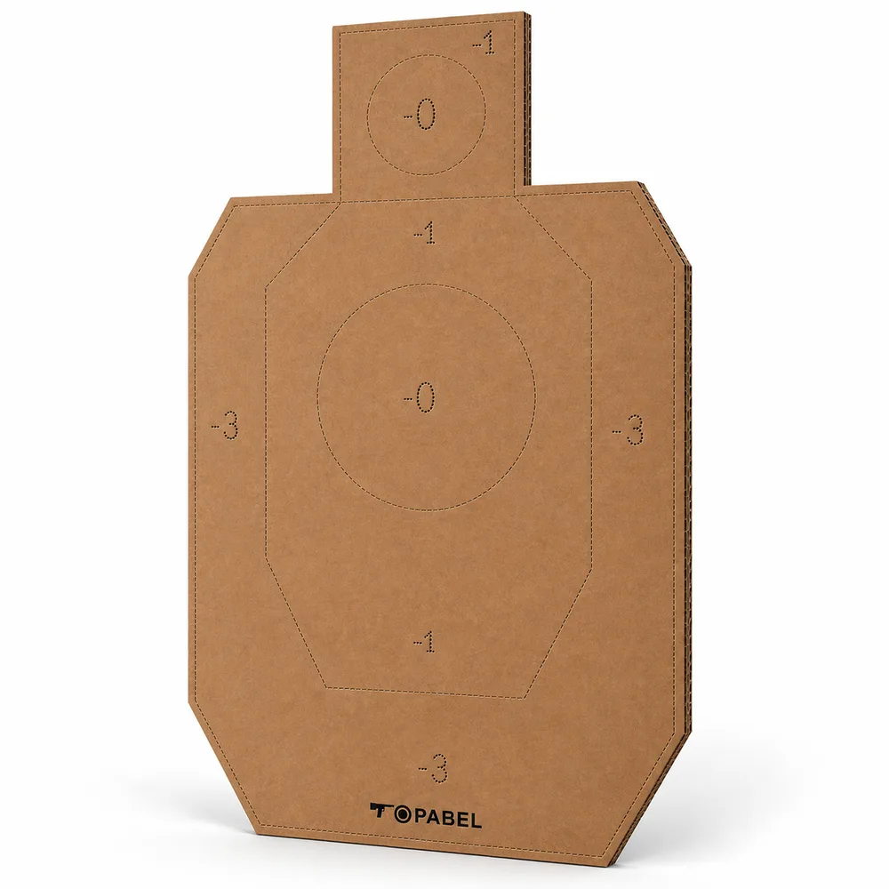 Full Size Economy Water-Resistant IDPA-Style Corrugated Cardboard Silhouette Target