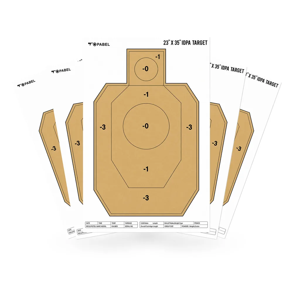 IDPA-Style Brown Human Silhouette Practice Target