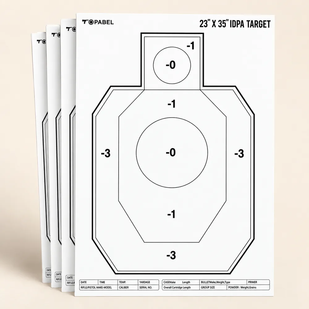 IDPA-Style White Human Silhouette Practice Target