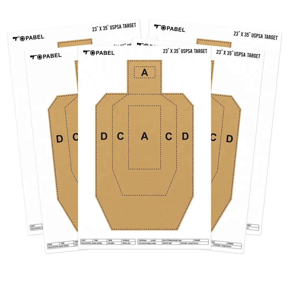 USPSA-Style Brown Human Silhouette Practice Target