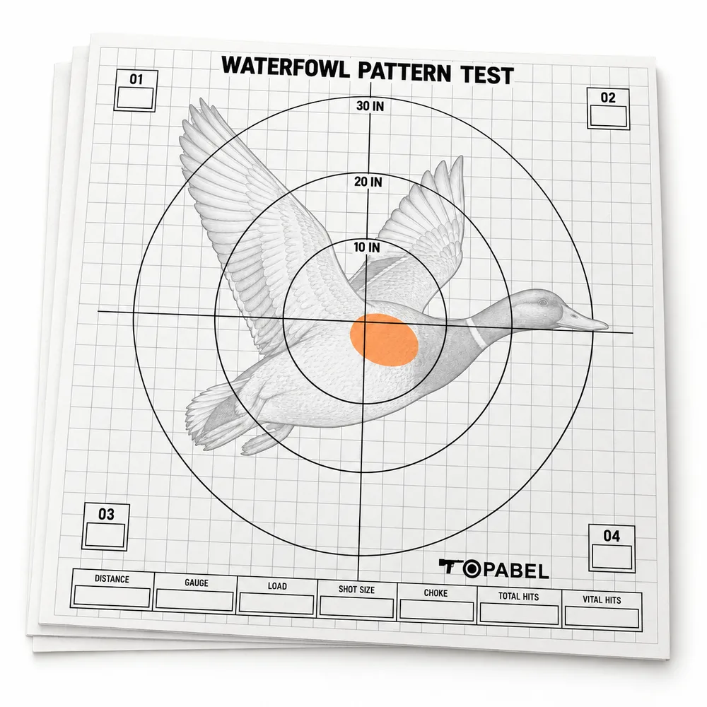 40-Inch Four-Quadrant Grid Precision Sight-In Waterfowl Hunting Paper Target – Side View