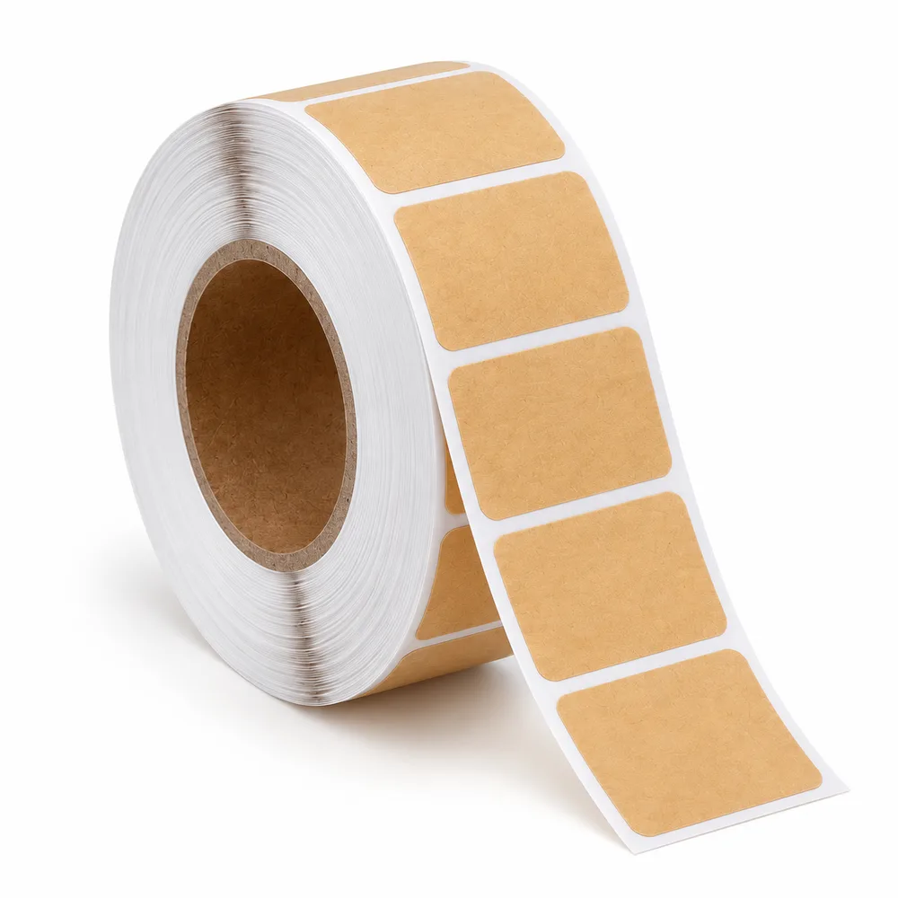 Topabel Kraft-Color Target Repair Pasters, 0.87 × 0.87 Inch, 1,000 per Roll