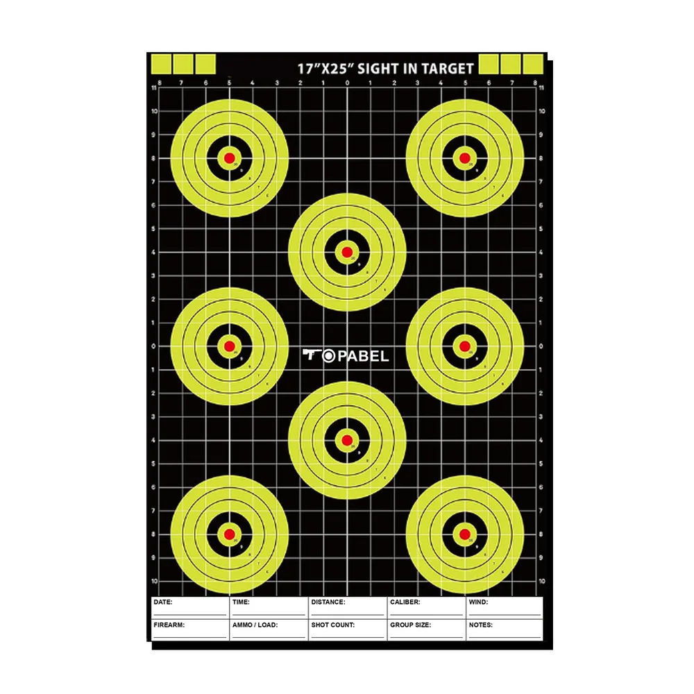 Topabel 17 × 25 Inch Reactive Splatter Sight-In Target