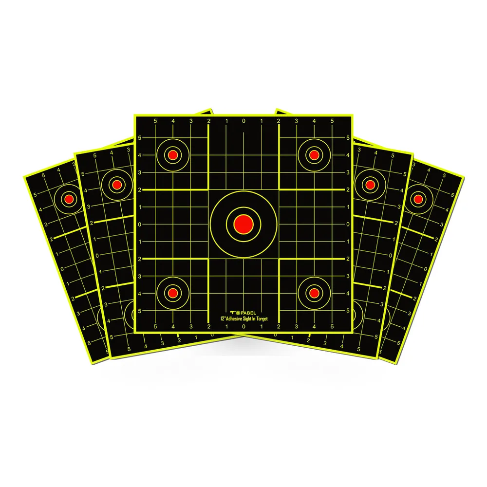 Topabel 12 × 12 Inch Reactive Adhesive Sight-In Target