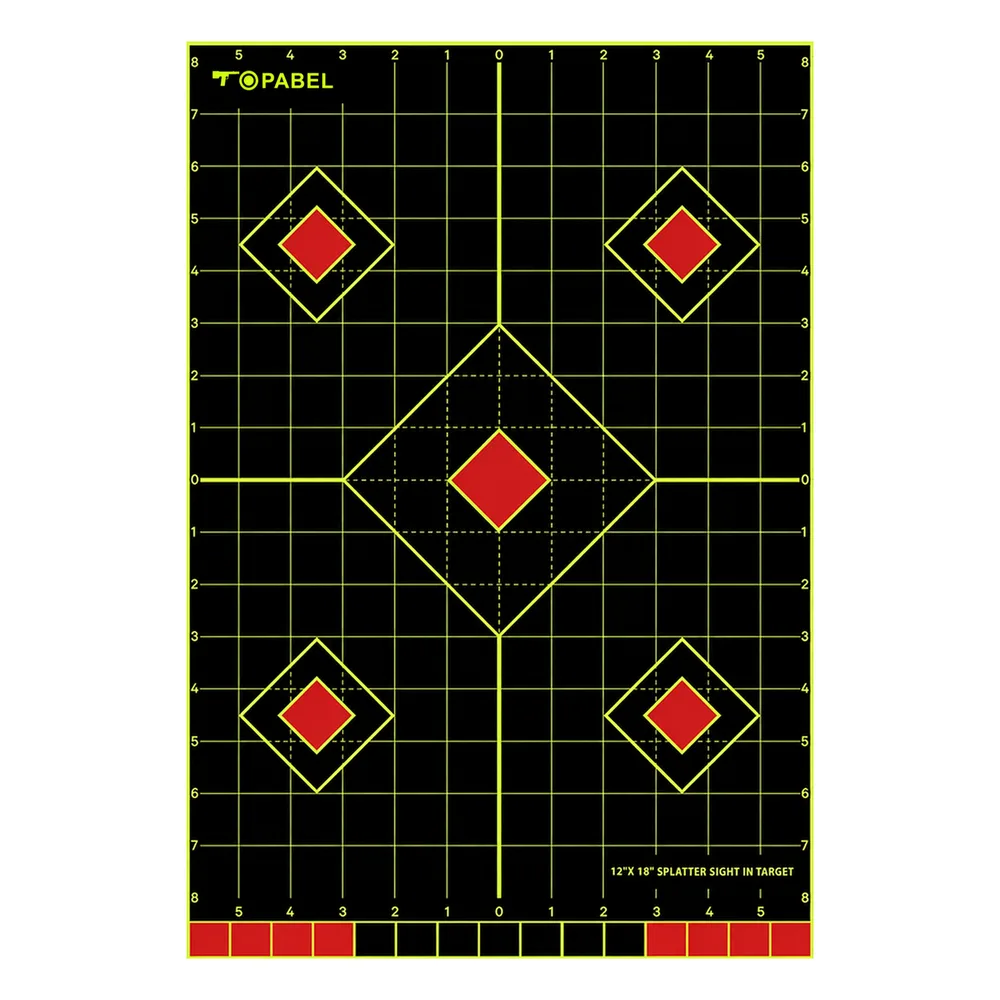 Topabel Reactive Splatter Sight-In Paper Target, 12 × 18 Inches