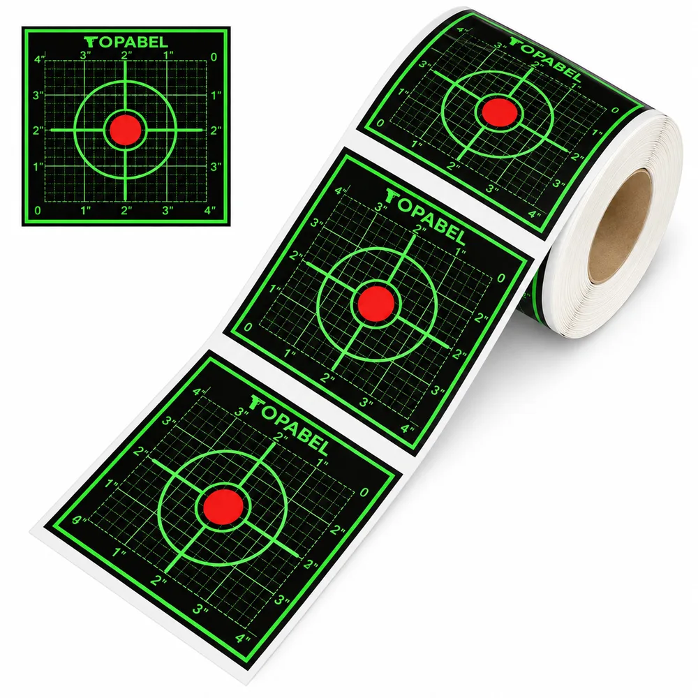 Topabel 4 × 4 Inch Square Self-Adhesive Reactive Splatter Target Roll