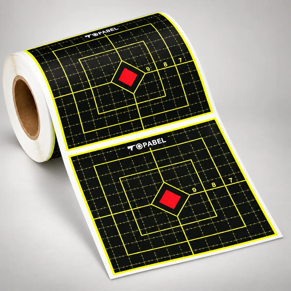 Topabel 6 × 6 Inch Square Self-Adhesive Reactive Splatter Target Roll