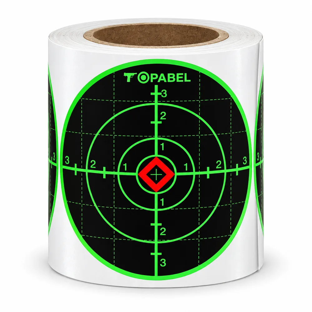 Topabel 6 × 6 Inch Round Self-Adhesive Reactive Splatter Target Roll