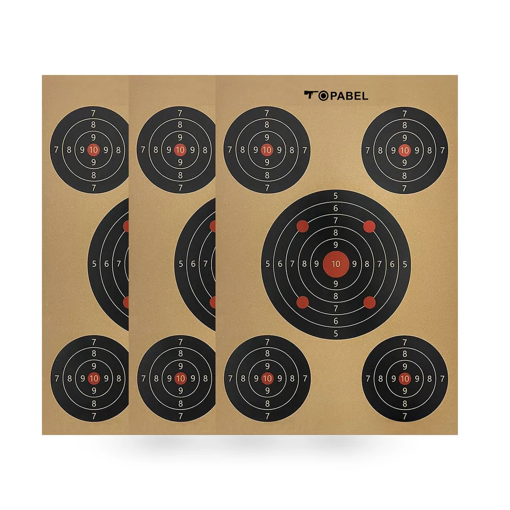 Topabel 12 × 18 Inch Five-zone kraft bullseye layout Shooting Target