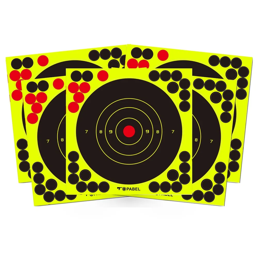 Highly Visible Reactive Splash Shooting Target for Clear Bullet-Hole and Accuracy Feedback