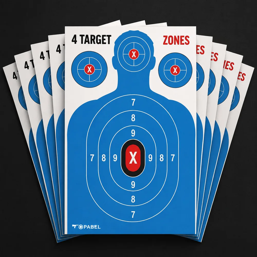 Topabel 23 × 35 Inch Blue four-zone silhouette Shooting Target